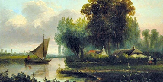 Hermanus Jan Hendrick Rijkelijkhuysen - Dutch House By The Riverside