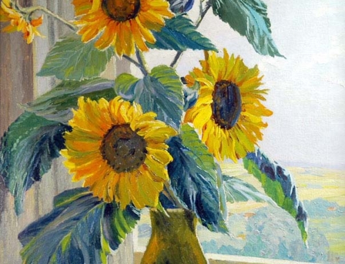 Kath Matern – Sunflowers On A Window Ledge